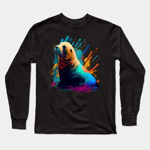 Sea Lion Long Sleeve T-Shirt by JH Mart